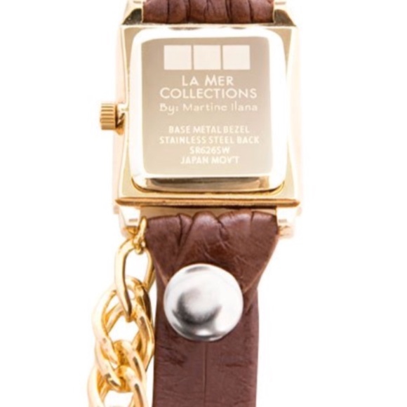 La Mer Collections Malibu Gold Brown Wrap Watch - Picture 9 of 9